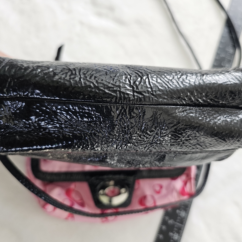 ❌️SOLD❌️EUC Coach Poppy Black Patent Leather Shoulder Bag - Picture 12 of 15